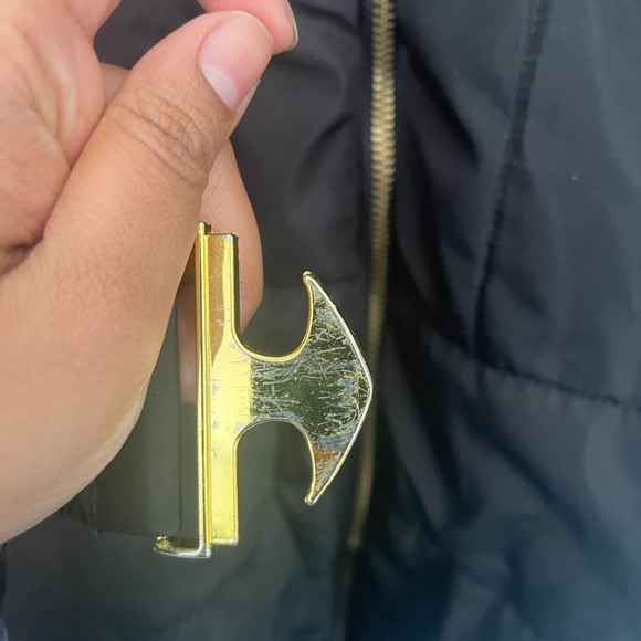 #2 Brave Soul black mid-length winter jacket with belt - Picture 5 of 9